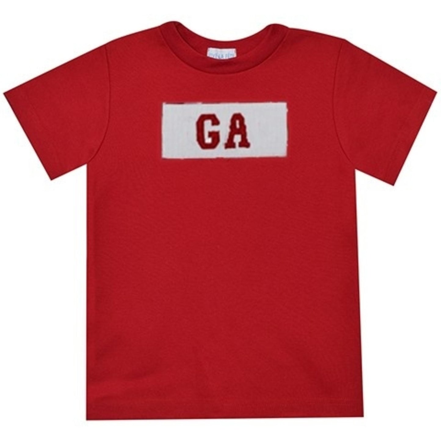 Georgia Smocked Knit Red Shirt