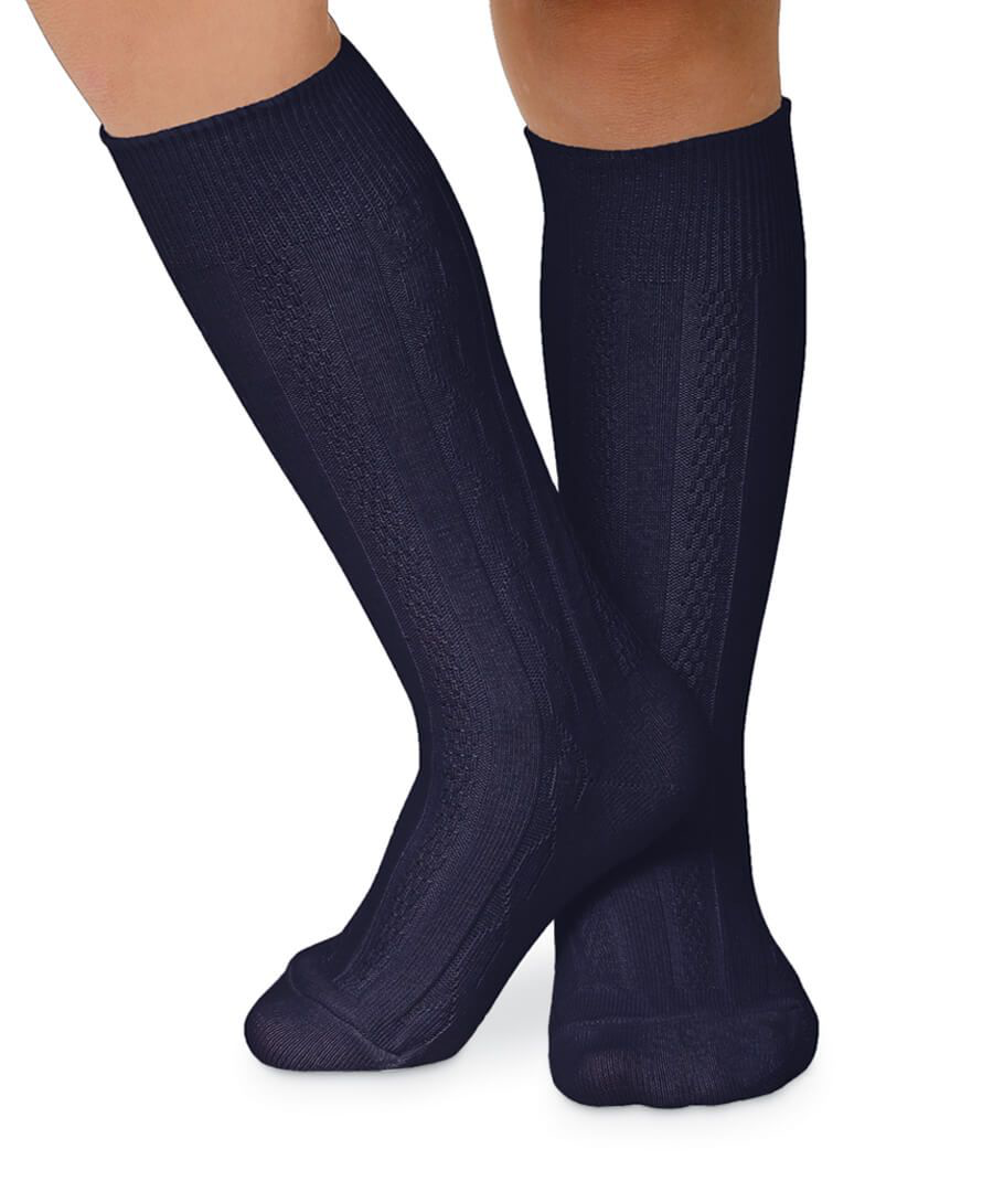 Classic Cable Knit Knee High Socks