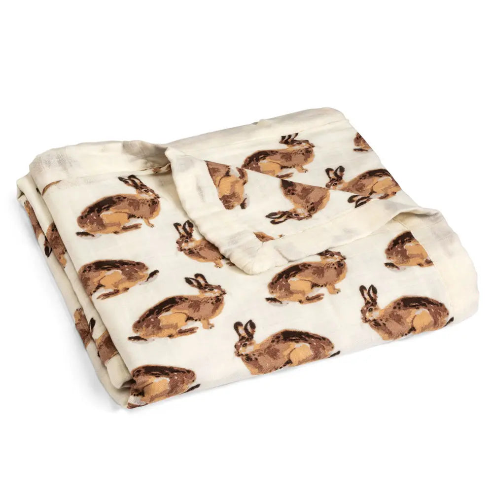 Bunny Big Lovey Three-Layer Muslin Blanket