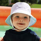 Light Blue Seersucker Reversible Sun Hat UPF 50+