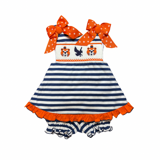 Auburn Girls Pop Over Ruffle Set
