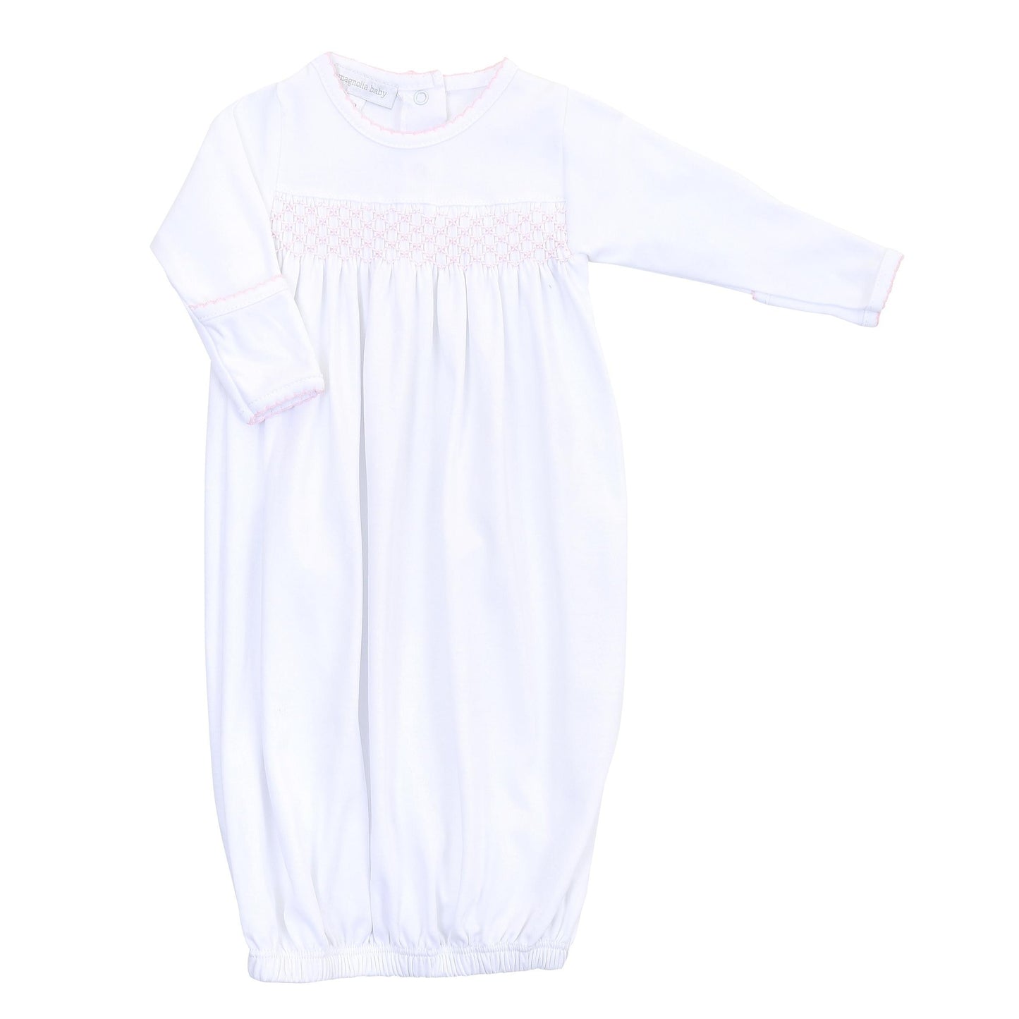 Classic Smocked Gown - Pink/Blue/White Smock