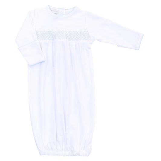 Classic Smocked Gown - Pink/Blue/White Smock