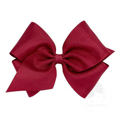 Cranberry Classic Grosgrain Girls Hair Bow