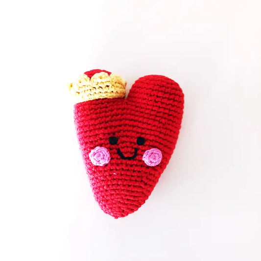 Heart Knitted Rattle