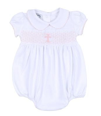 Pink Smocked Blessed Bubble