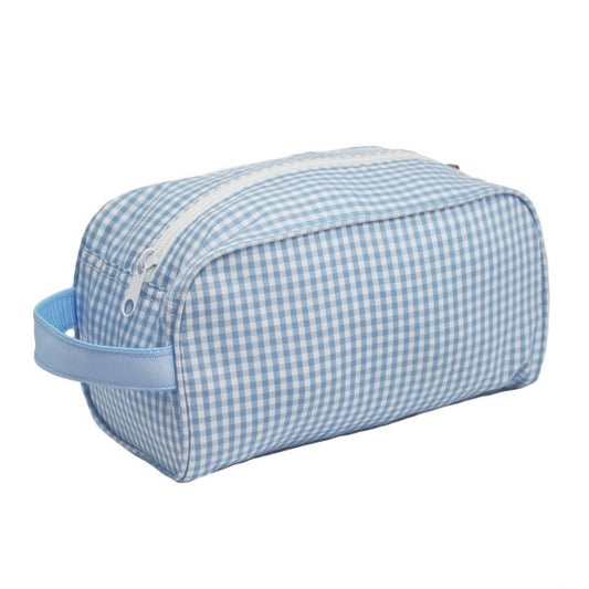 Blue Gingham Traveler Bag